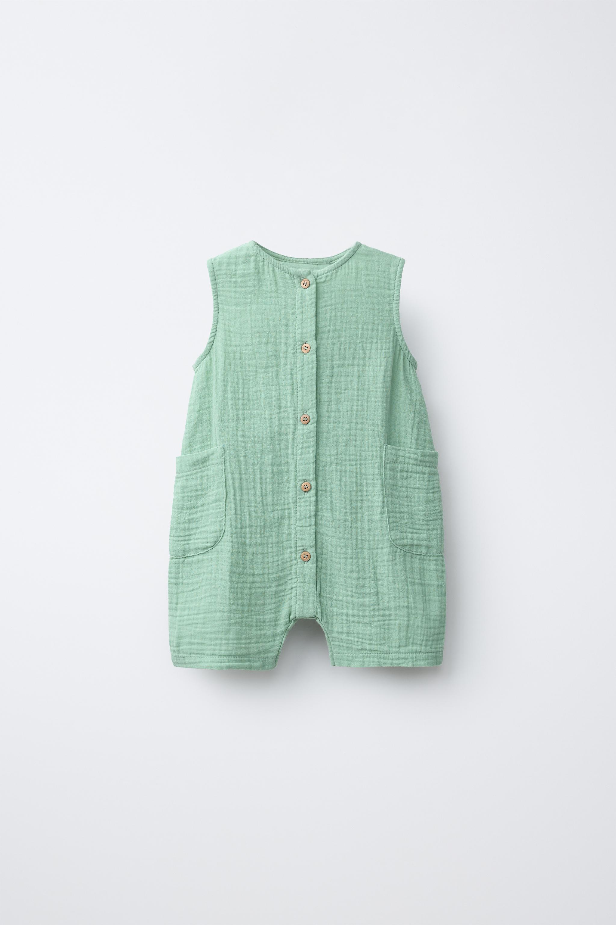 TEXTURED OVERALLS WITH LABEL